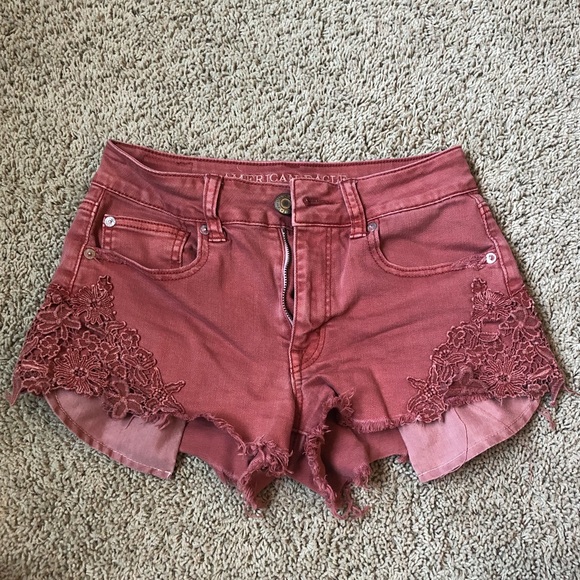 american eagle lace detail shorts - Picture 2 of 6